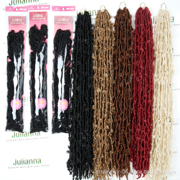 Julianna 14 18 24 36 Distressed locs Craft Dread Locks Crochet Braiding Light African Hair Extension 36 inch Distressed locs